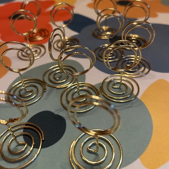 13 goldtone place card holders. I use them on my charcuterie to identify items. - Picture 1 of 4